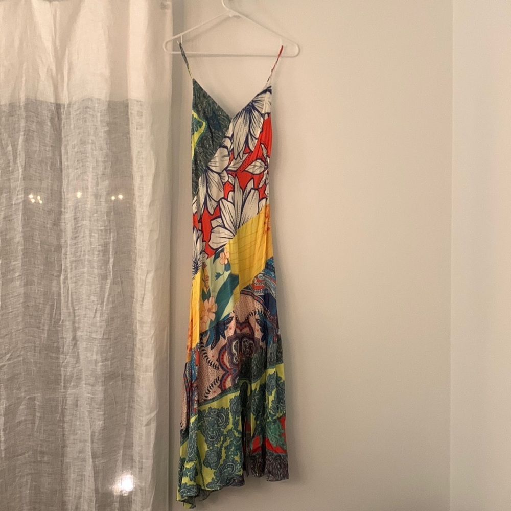 NWT Farm Rio island scarf slip dress